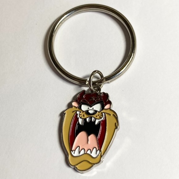 Vintage Taz Tas Tasmanian Devil Keychain Zipper Pull Warner Bros Looney Tunes - Picture 6 of 9